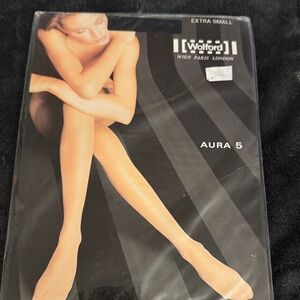 Wolford Aura 5 Sheer Black Tights